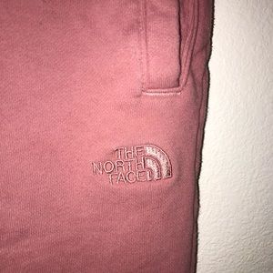Pink north face sweatpants.